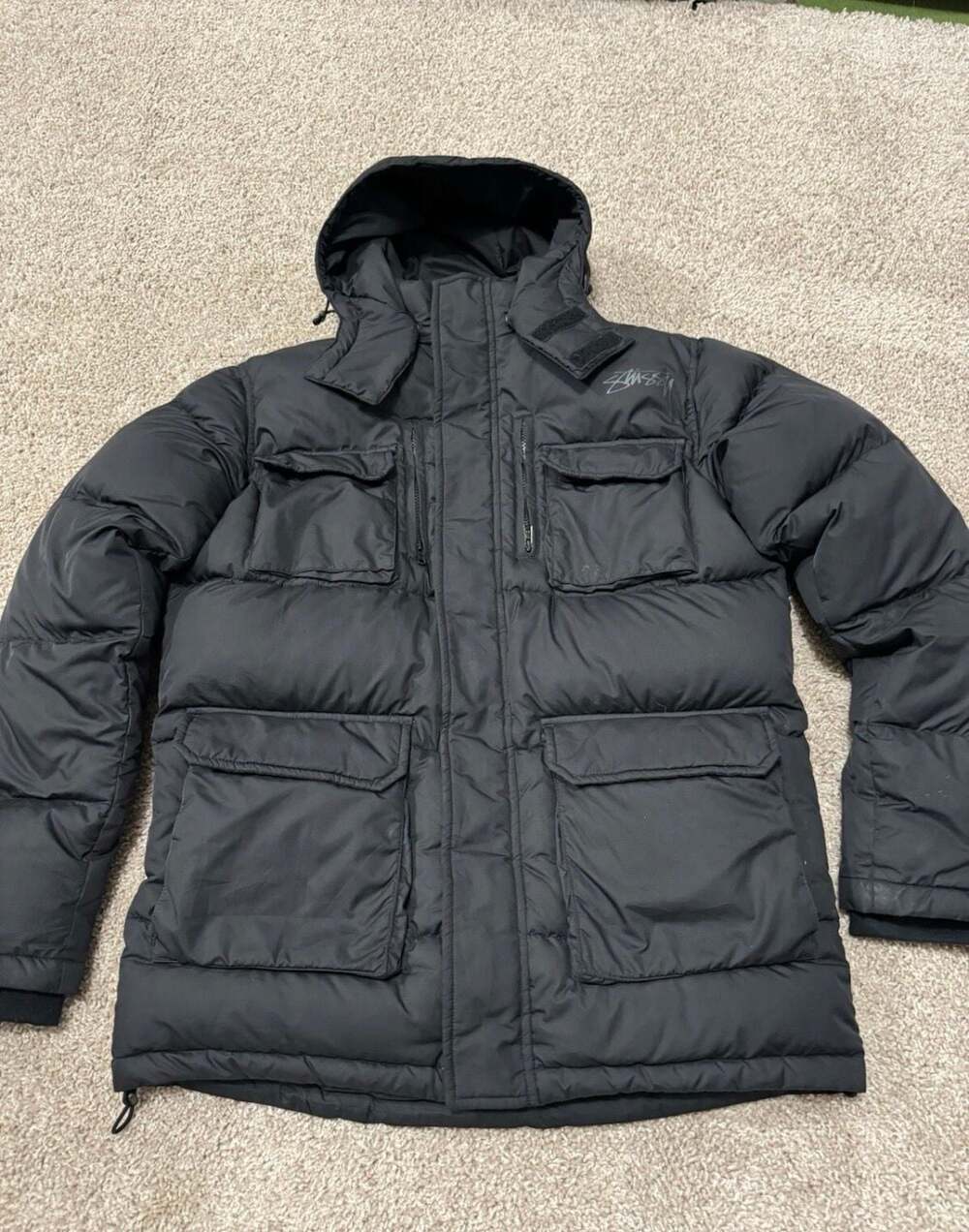 Stussy Down Feather Insulated Multi-Pocket Puffer Jacket